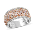 NY Closeout 14K Rose Gold Natural Pink and White Diamond (I1) Ring (Size 7.0) (7.30 g) 1.00 ctw - Sticky add to cart bar