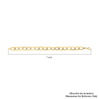 TLV Maestro Gold Collection Italian 18K Yellow Gold Antico Oro Hammered Bold Curb Bracelet (7.00 In) (3.90 g)