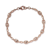Marropino Morganite Bracelet in Vermeil Rose Gold Over Sterling Silver (7.25 In) 8.10 Grams 3.65 ctw