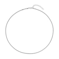 2.5mm Square Snake Necklace 20-22 Inches in Stainless Steel 15.10 Grams
