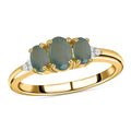 Grandidierite and White Zircon 1.15 ctw Ring in 14K Yellow Gold Over Sterling Silver (Size 10.0) - Sticky add to cart bar