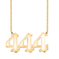 Classic Angel Lucky Number Triple 4 14K YG Over Sterling Silver Necklace 18 Inches 3.70 Grams - Sticky add to cart bar