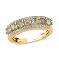 Narsipatnam Alexandrite, Natural White Zircon Ring in Vermeil YG Over Sterling Silver (Size 10.0) 1.35 ctw - Sticky add to cart bar