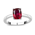 Lab Created Ruby Solitaire Ring in Stainless Steel (Size 7.0) 1.50 ctw - Sticky add to cart bar