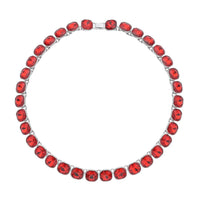 Doorbuster Simulated White Aurora Borealis Tennis Necklace 20 Inches in Silvertone