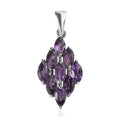 Amethyst Pendant in Stainless Steel 2.25 ctw - Sticky add to cart bar
