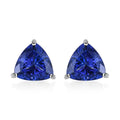 Doorbuster RHAPSODY 950 Platinum AAAA Tanzanite Solitaire Stud Earrings 2.30 Grams 3.00 ctw - Sticky add to cart bar