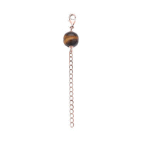 South African Yellow Tiger's Eye Magnetic Lock with (2 Inches) Extender Chain in Rhodium Over Sterling Silver 2.00 ctw