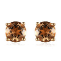 Golden Scapolite Solitaire Stud Earrings in Vermeil Yellow Gold Over Sterling Silver 0.75 ctw - Sticky add to cart bar