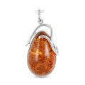 Timeless Baltic Amber Pendant in Sterling Silver - Sticky add to cart bar