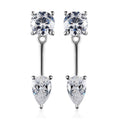 Simulated Diamond Earrings in Sterling Silver 2.90 ctw - Sticky add to cart bar