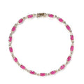 Luxoro 14K Yellow Gold AAA Montepuez Ruby and G-H I3 Diamond Bracelet (7.25 In) 4.20 Grams 5.35 ctw - Sticky add to cart bar