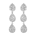 Doorbuster Polki Diamond Dangle Earrings in Sterling Silver 1.50 ctw - Sticky add to cart bar