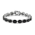 Australian Black Tourmaline Bracelet in Platinum Over Sterling Silver (6.50 In) 11.60 Grams 30.50 ctw - Sticky add to cart bar