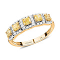 SGL Certified Luxoro 14K Yellow Gold I1-I2 Natural Yellow and White Diamond Ring 1.00 ctw - Sticky add to cart bar