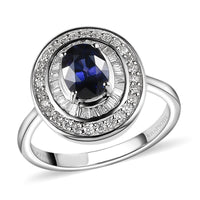 RHAPSODY 950 Platinum AAAA Tanzanian Color Change Sapphire and E-F VS2 Diamond Ring 5.20 Grams 2.10 ctw