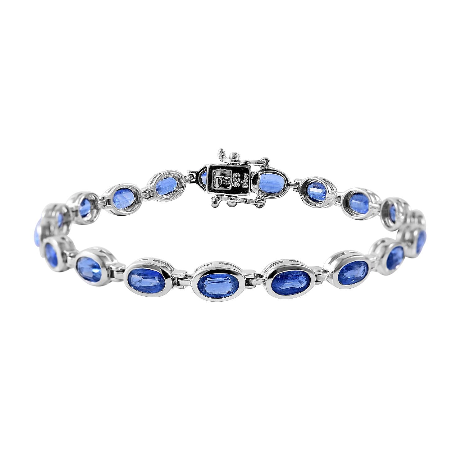 Premium Kashmir Kyanite Bracelet in Platinum Over Sterling Silver (6.50 In) 10.60 Grams 10.00 ctw