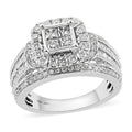 NY Closeout 14K White Gold Diamond H-I I2 Halo Ring 7.50 Grams 1.60 ctw - Sticky add to cart bar