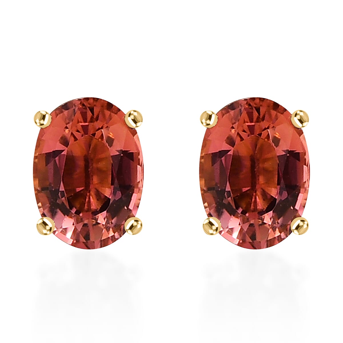 Luxoro 10K Yellow Gold AA Morro Redondo Pink Tourmaline Earrings 2.50 ctw