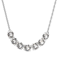 White Crystal Necklace 18 Inches in Sterling Silver