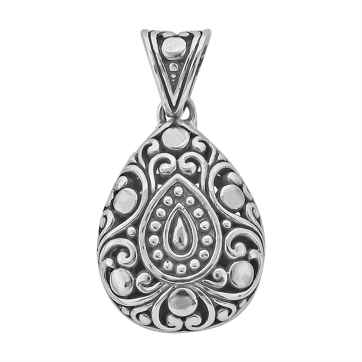 Bali Legacy Sterling Silver Floral Pendant 4.30 Grams