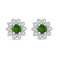 D'Joy Chrome Diopside and White Zircon 0.85 ctw Stud Earrings in Sterling Silver - Sticky add to cart bar