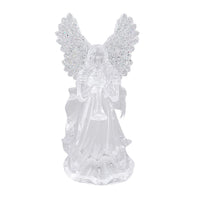 White Small Angel-playing The Trumpet (2.55"x2.55"x5.90")