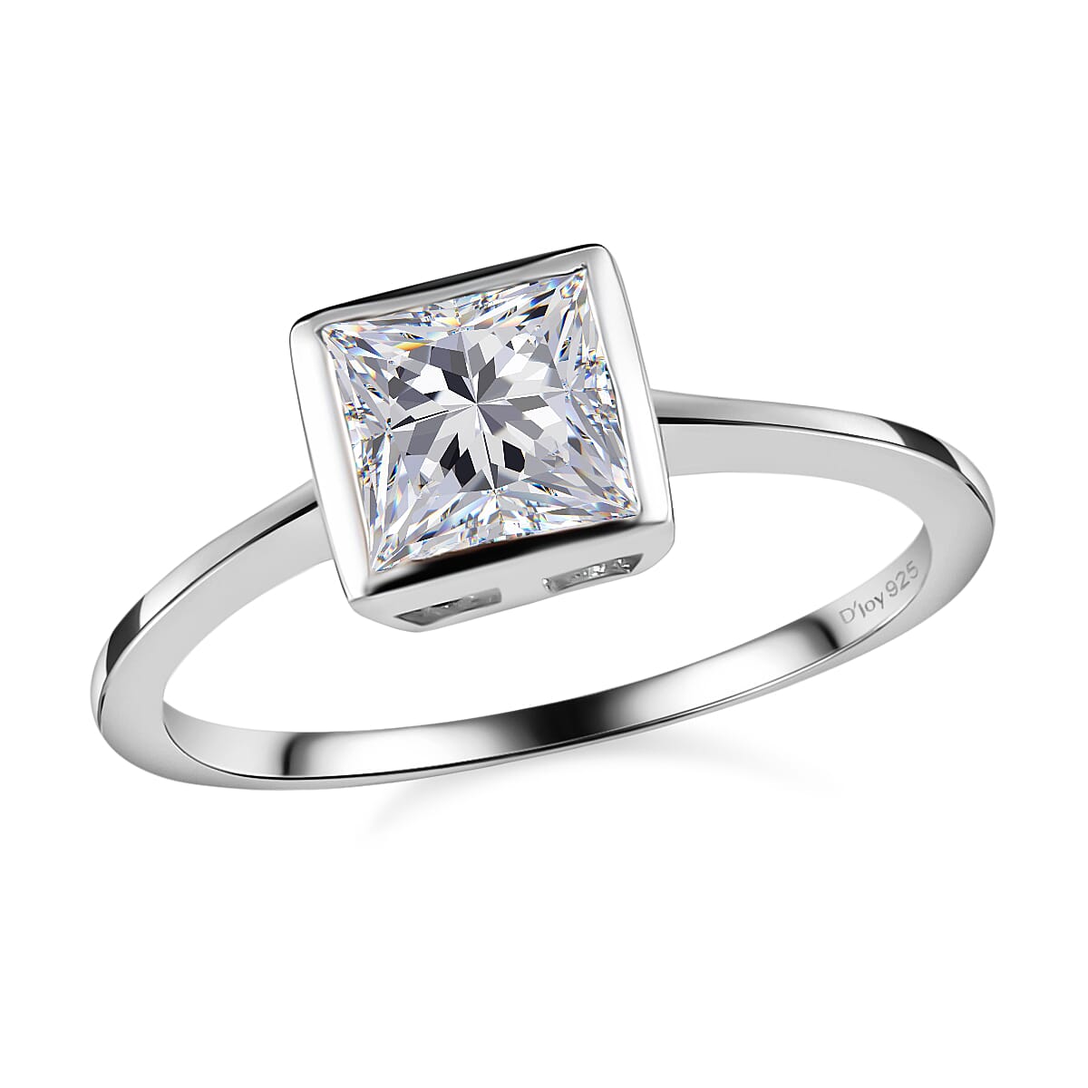 Moissanite Solitaire Ring in Platinum Over Sterling Silver 1.15 ctw (Delivery in 5-7 Business Days)