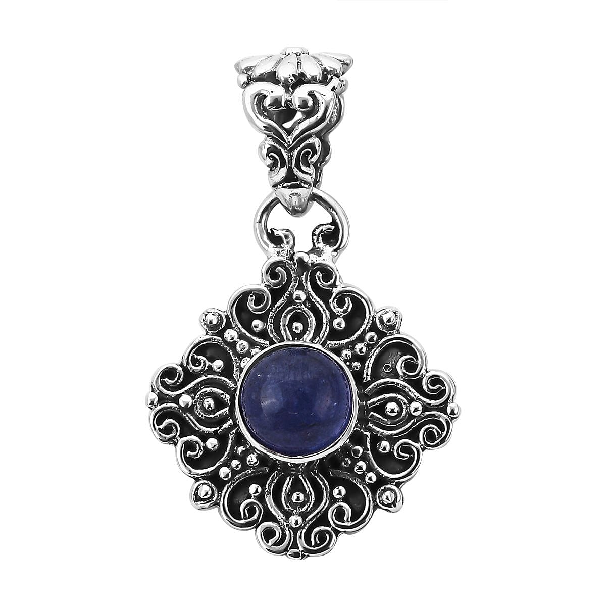 Bali Legacy Tanzanite Pendant in Sterling Silver 1.85 ctw
