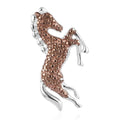 Natural Champagne Diamond Accent Horse Pendant in Sterling Silver - Sticky add to cart bar
