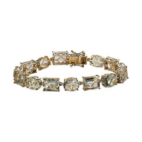 AAA Montezuma Prasiolite Bracelet in Vermeil YG Over Sterling Silver (7.25 In) (12.15 g) 41.00 ctw