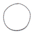 Multi Zircon Tennis Necklace 18 Inches in Platinum Over Sterling Silver 20 Grams 32.25 ctw - Sticky add to cart bar