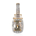 AAA Turkizite and White Zircon Halo Pendant in Vermeil Yellow Gold Over Sterling Silver 1.15 ctw - Sticky add to cart bar