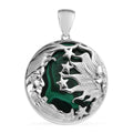 African Malachite Celestial Pendant in Platinum Over Copper with Magnet 62.15 ctw - Sticky add to cart bar