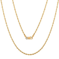 Ankur Treasure Chest 18K Yellow Gold 1.5mm Rope Necklace 22 Inches 2 Grams