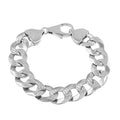 Italian Sterling Silver Flat Pave Bracelet (9.00 In) 53.80 Grams - Sticky add to cart bar