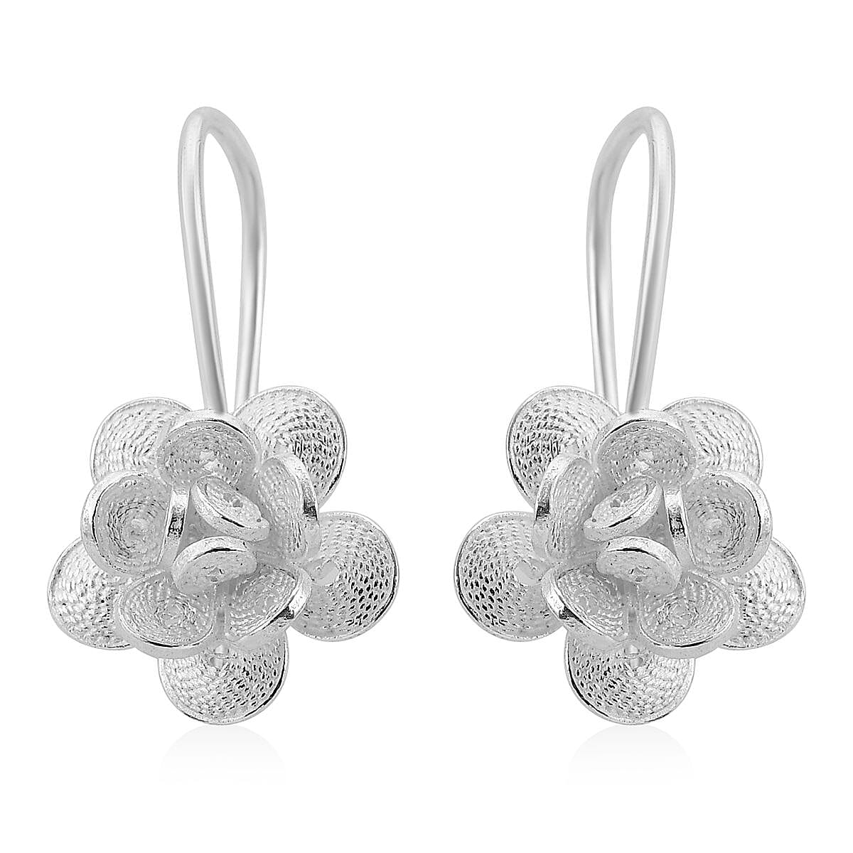Sterling Silver Floral Earrings 3.25 Grams
