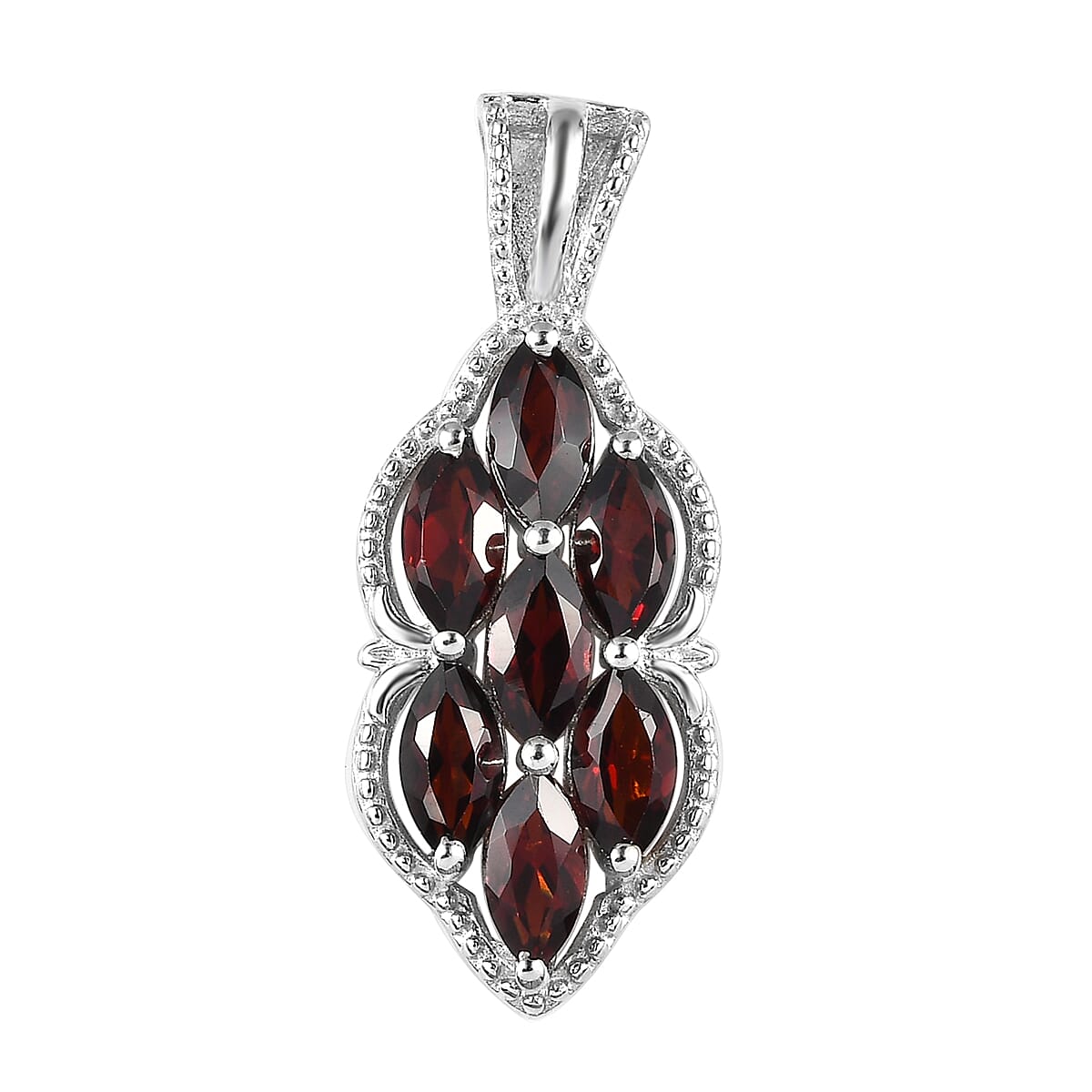 Karis Mozambique Garnet Pendant in Platinum Bond 2.00 ctw