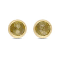 Luxoro SGL Certified 10K Yellow Gold Rose Cut Natural Yellow Diamond Stud Earrings 0.50 ctw - Sticky add to cart bar