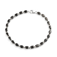 Elite Shungite Tennis Bracelet in Platinum Over Sterling Silver (8.00 In) 5.80 ctw