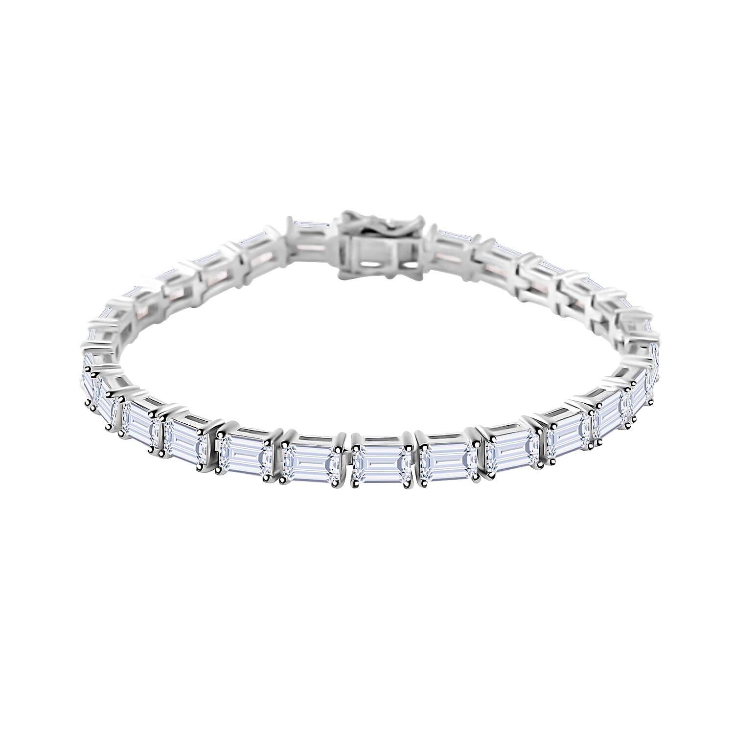 Moissanite Tennis Bracelet in Vermeil Yellow Gold Over Sterling Silver (7.25 In) 13.35 Grams 16.00 ctw