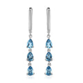 Marambaia Topaz Dangling Earrings in Platinum Over Sterling Silver 2.90 ctw - Sticky add to cart bar