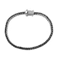 Black Diamond Tennis Bracelet in Platinum Over Sterling Silver (7.25 In) 8.70 Grams 5.00 ctw - Sticky add to cart bar