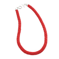 Black Seed Beaded Necklace (20 Inches)