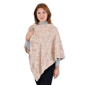 " PASSAGE Faux fur poncho Material: 100% polyester. Size: W33.5XL39 inch Weight:185g Color: Beige " - Sticky add to cart bar