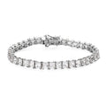 Princess Cut White Topaz Tennis Bracelet in Platinum Over Sterling Silver (6.50 In) 16.00 ctw (Del. in 5-7 Days) - Sticky add to cart bar