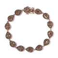 Natural Champagne Diamond Bracelet in Vermeil RG Over Sterling Silver (7.25 In) 4.00 ctw - Sticky add to cart bar