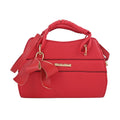 Red Faux Leather Shoulder Bag (9.84""x7.87""x3.54"") - Sticky add to cart bar