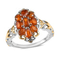 Tanzania Tangerine Kyanite Ring in Vermeil Yellow Gold and Platinum Over Sterling Silver 2.35 ctw - Sticky add to cart bar