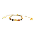 Multi Color Amber Light Bracelet in Brown Thread (Adjustable) - Sticky add to cart bar